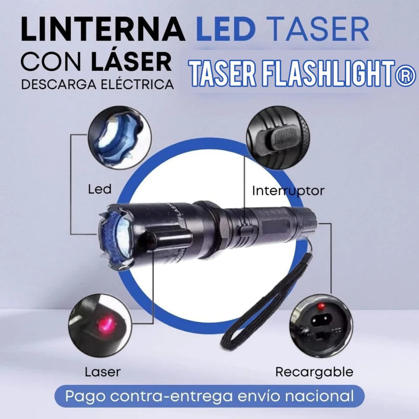 Linterna Taser con Láser Ultra Potente Recargable – RAPIDO RETAIL